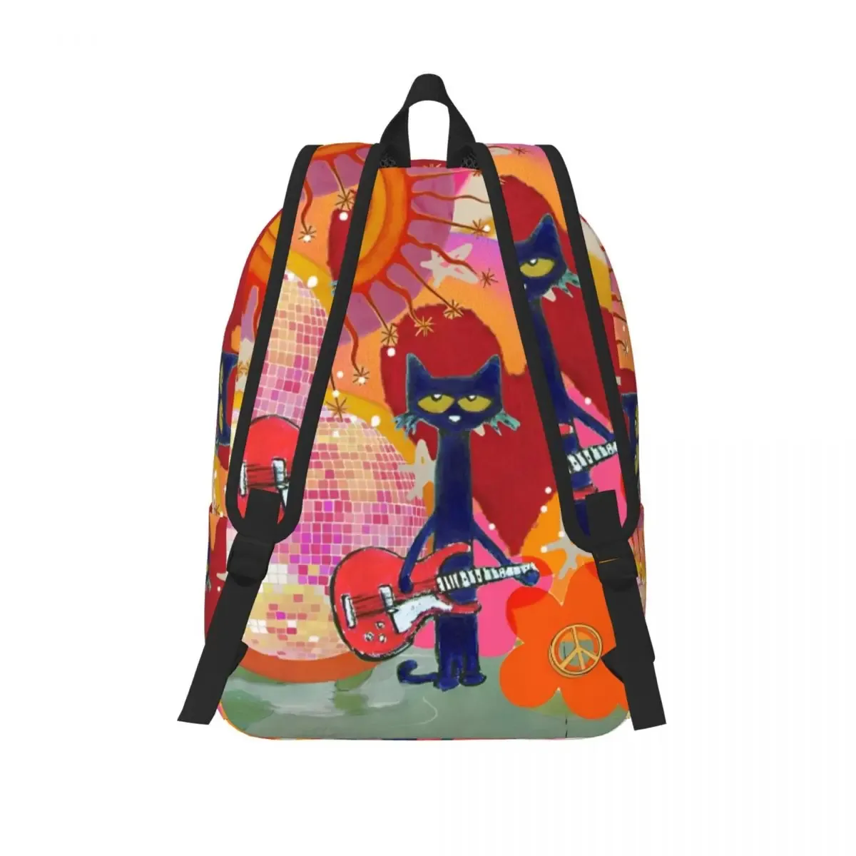 pete le chat j'aime mes chaussures blanches sac à dos lycée affaires dessin animé chats sac à dos pour hommes femmes ordinateur portable sac à bandoulière