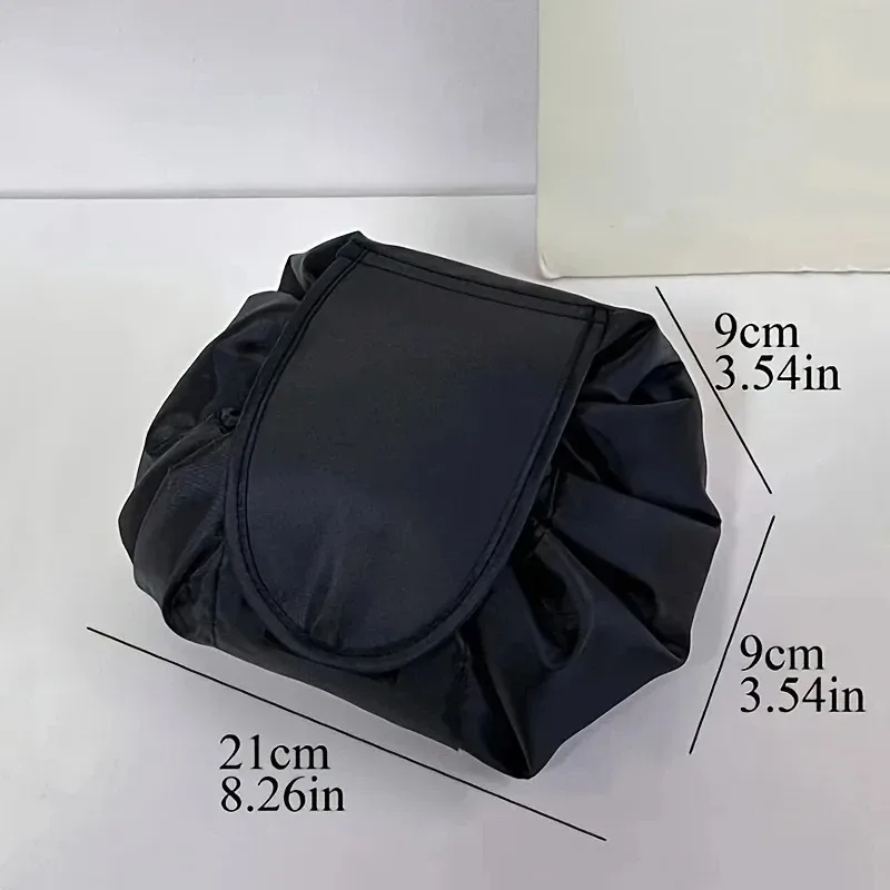 1pc sac cosmétique à cordon pour femmes, sac de rangement de voyage, sac de maquillage portable, étui de toilette imperméable, sac de lavage, pochette de maquillage.