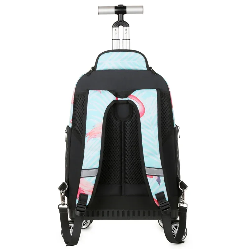 Sac à dos roulant avec roulettes, sac à dos pour ordinateur portable de voyage à roulettes pour femmes et hommes, valise à roulettes d'affaires