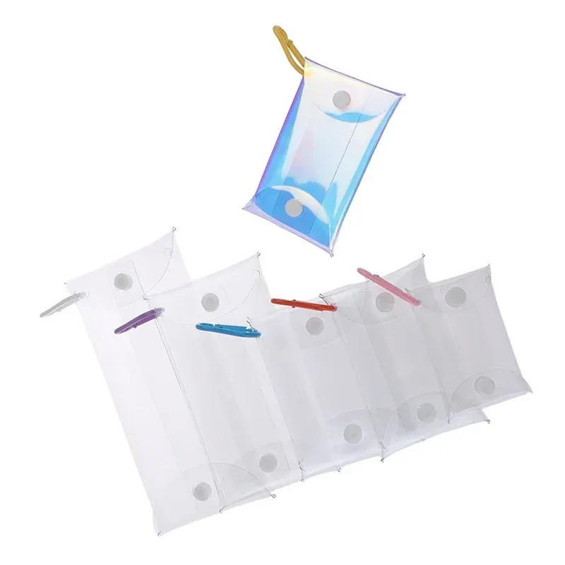 mini sac d'exposition de poupée anime, porte-monnaie transparent, porte-clés pendentif, pochette carrée, organisateur clé rouge à lèvres, sac de rangement pour écouteurs