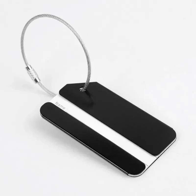 nouvelle mode étiquettes de bagages en alliage d'aluminium femmes hommes bagages de voyage valise nom porte-étiquette accessoires de voyage