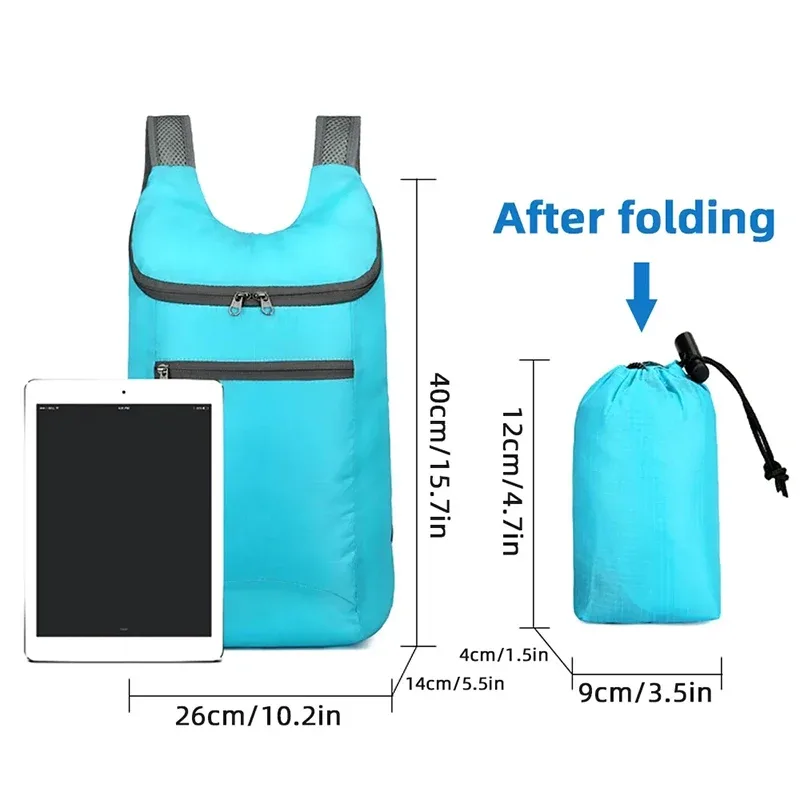 sac de sport de voyage ultra léger, pliable, durable, léger, grande capacité, unisexe, sac à dos d'affaires