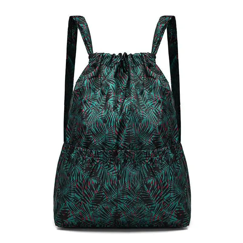 sac à dos à cordon de serrage pour femmes, sac à cordon en nylon, grande capacité, sac à bandoulière léger et polyvalent pour maman