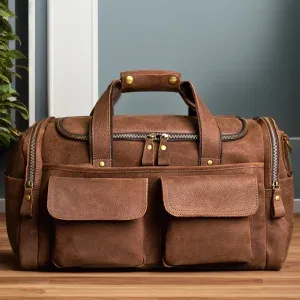 zrcx – sac à main vintage pour hommes, sac de voyage en cuir véritable, grande capacité, messager à bandoulière unique pour ordinateur portable de 14 pouces