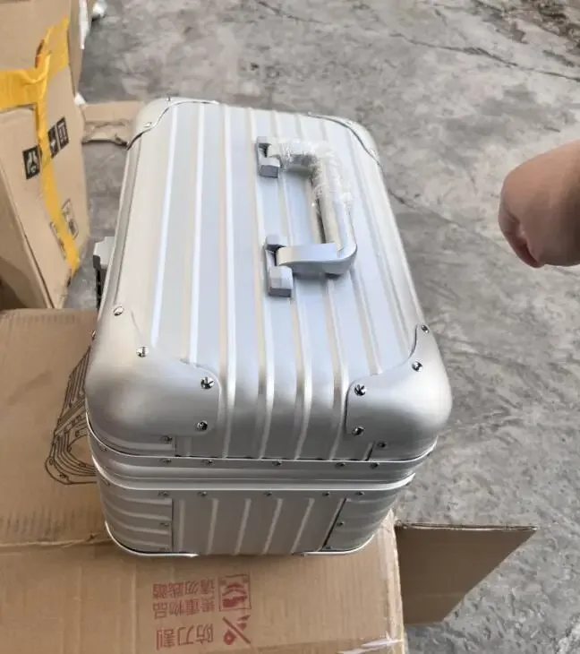 valise de cabine en aluminium de 12 à 15 pouces, petite valise rigide, trousse de toilette, bagage discret