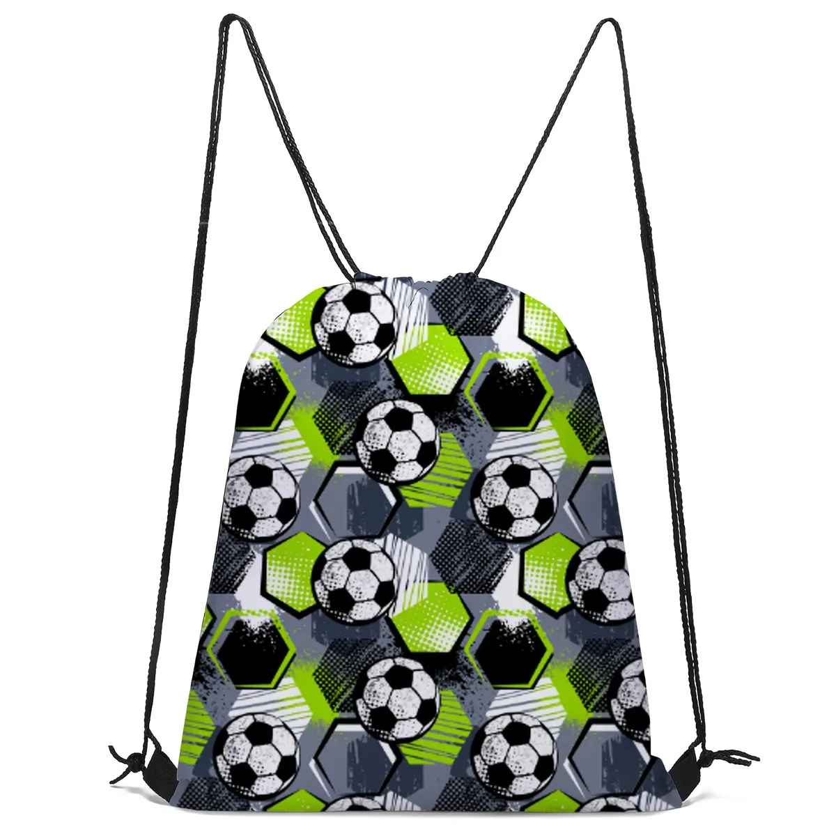 sac à dos à cordon de serrage sur le thème du football, 1 pièce, coque souple et durable, sac de rangement pour chaussures de voyage