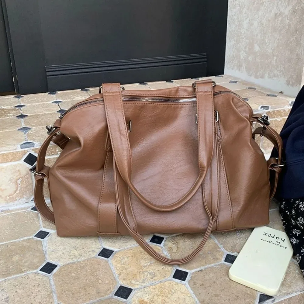 Sac de voyage simple et imperméable, grande capacité, sac de sport en nylon pour les trajets quotidiens, sac fourre-tout décontracté et simple pour le quotidien