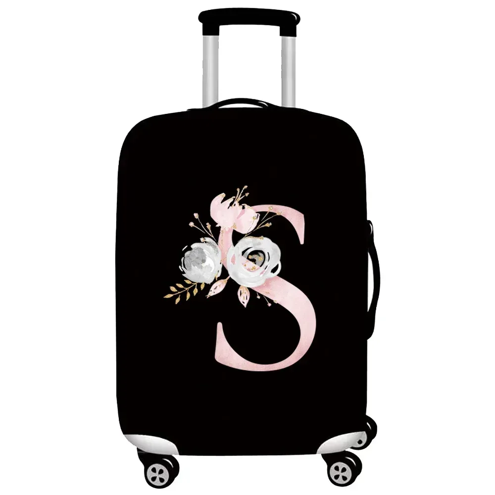 optics-juste de protection élastique pour bagages, housses de valise trempées, housse de chariot, accessoires de voyage, série pink flower, 18 "-32"