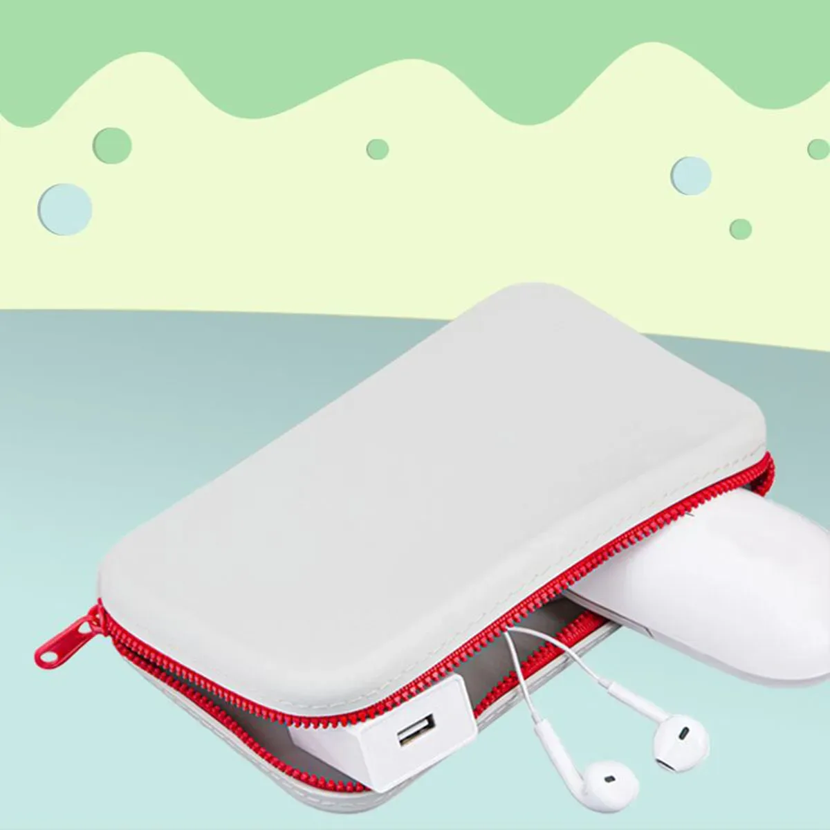 boîte de rangement numérique multifonctionnelle pour la maison et les voyages, sac de rangement cosmétique carré de grande capacité pour femmes