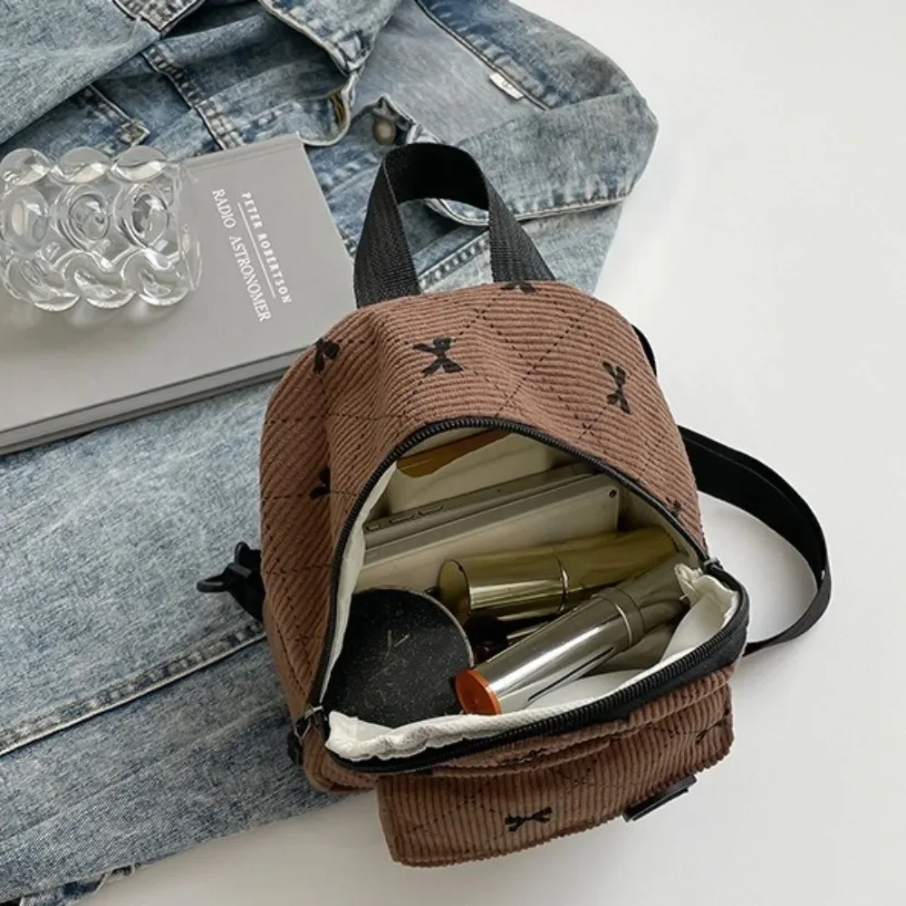 mini sac à dos doux fille nœud papillon imprimé sac à bandoulière voyage sac de rangement cosmétique version coréenne ins bookbags sac à dos décontracté