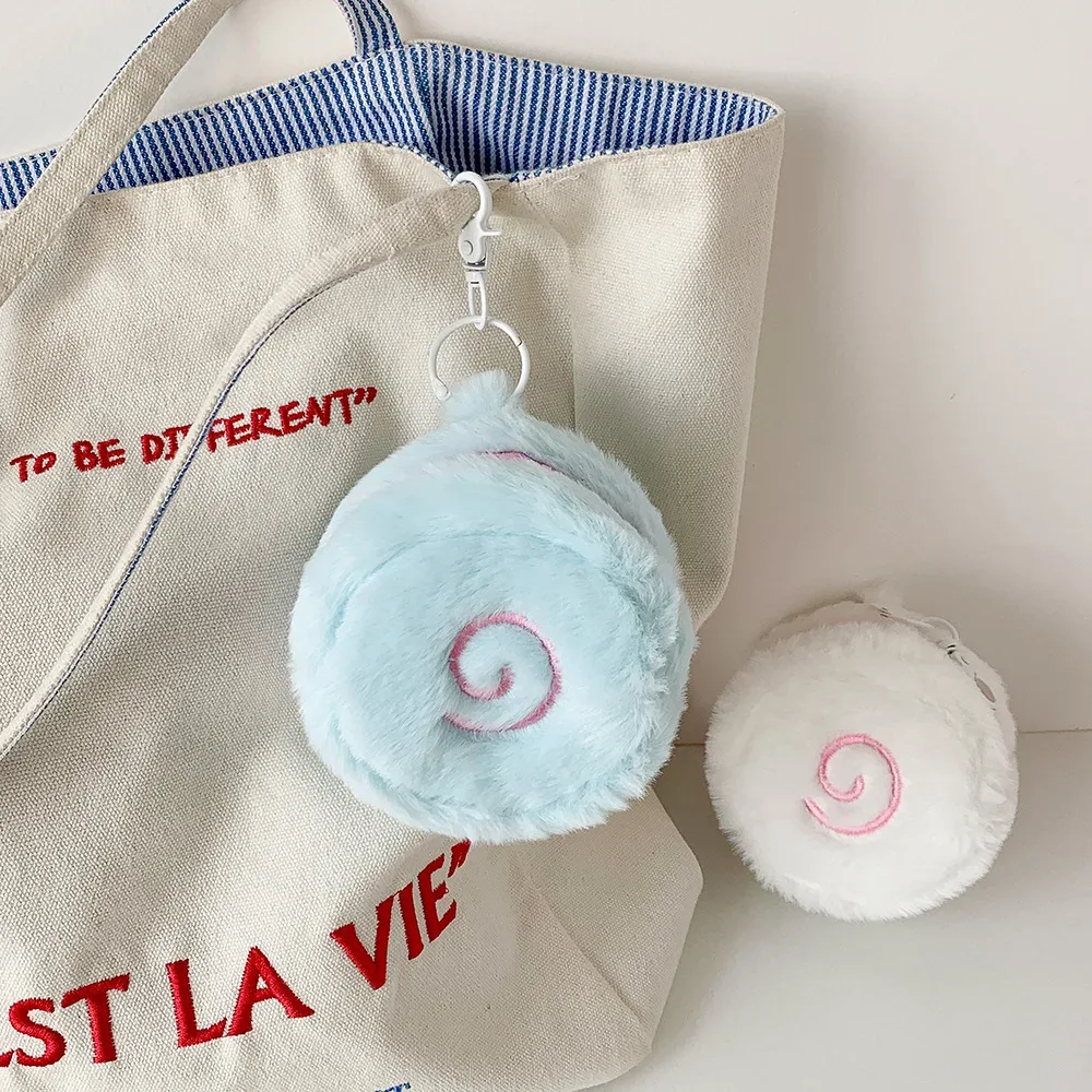 Mignon dessin animé en peluche Narutomaki sac à bandoulière pendentif Mini portefeuille Kawaii fille japonaise casque sac de rangement gâteau pièce de monnaie portefeuille cadeau