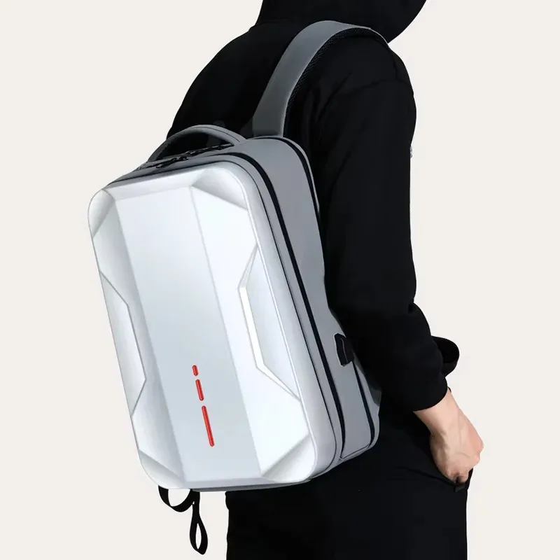 sac à dos d'affaires pour ordinateur portable 17.3 pouces pour hommes sac à dos étanche à coque rigide sac à dos de jeu e-sport double ouverture sacs de voyage 35l