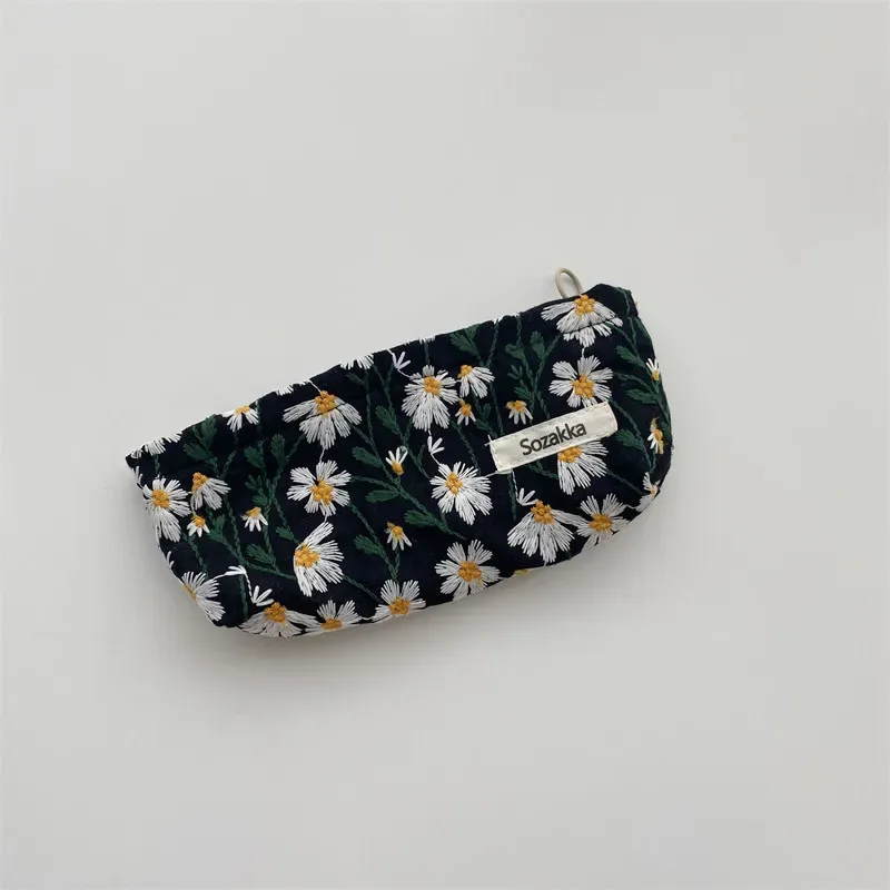 trousse de maquillage pour femmes et filles, sacs cosmétiques floraux, beauté féminine, organisateurs de maquillage, rangement de rouge à lèvres, étui à crayons étudiant, cadeau