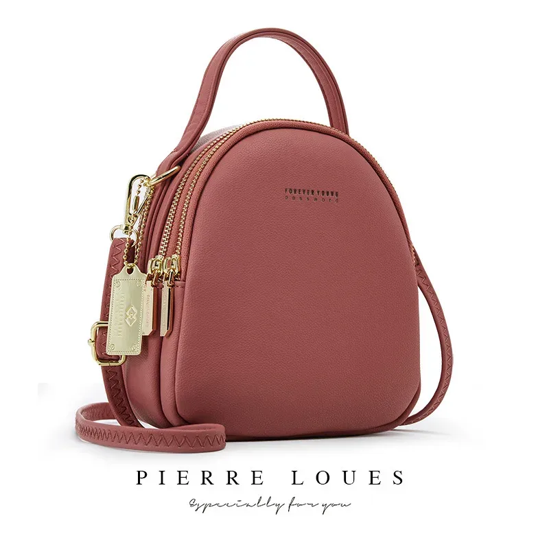 mini sac à dos pour femme, sac à main pour femme, fourre-tout multifonctionnel, sac initié de luxe, document solide, sac décontracté pour femme