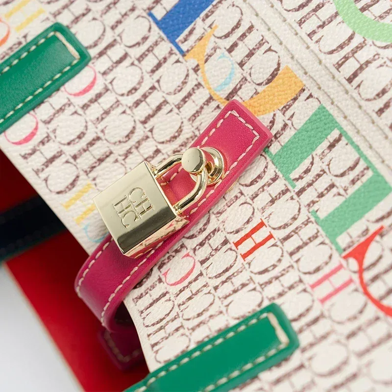 ch sac seau pour femme, ensemble de 2 pièces, sac bandoulière à imprimé floral, sac à main de luxe de créateur avec mini pochette pour usage quotidien