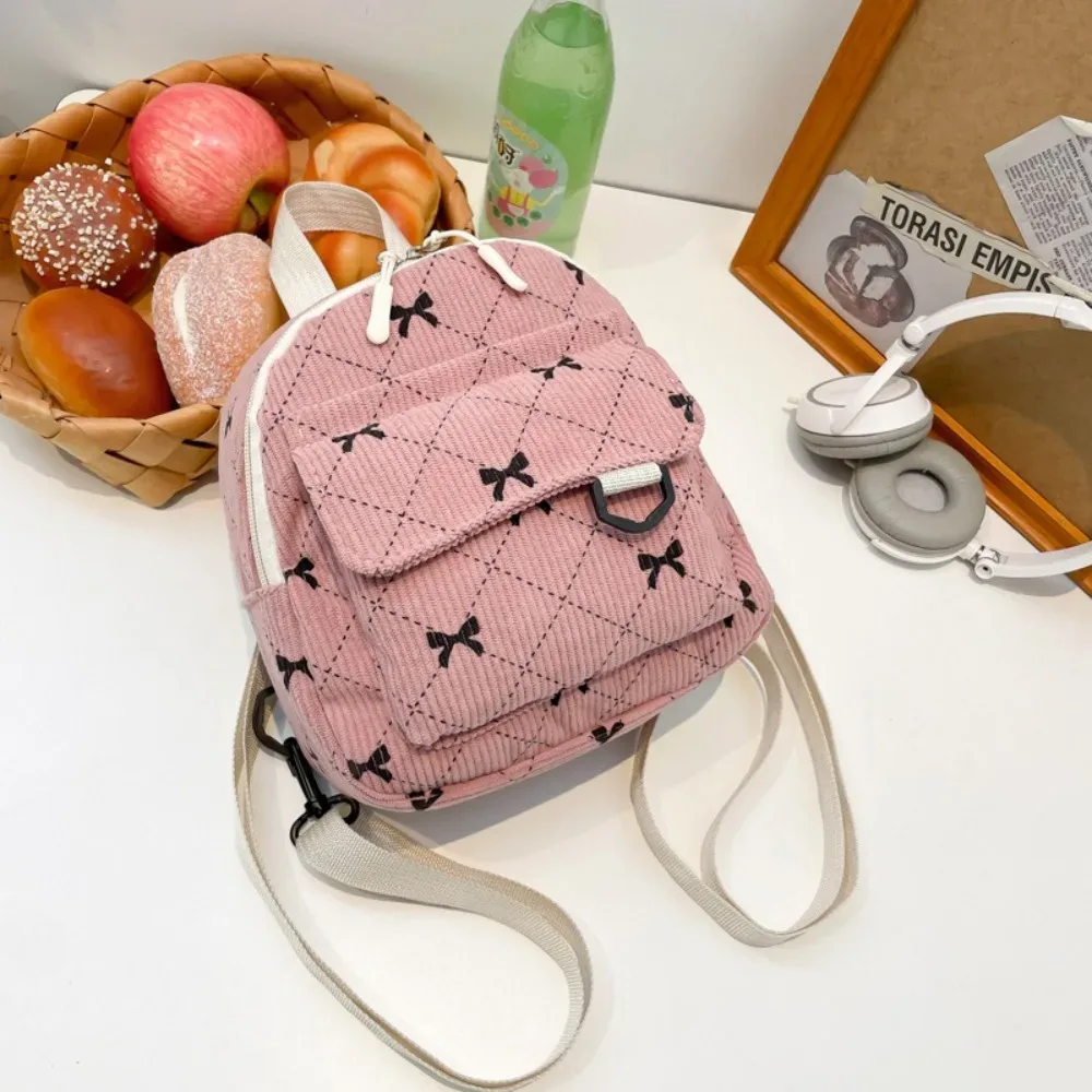mini sac à dos doux fille nœud papillon imprimé sac à bandoulière voyage sac de rangement cosmétique version coréenne ins bookbags sac à dos décontracté
