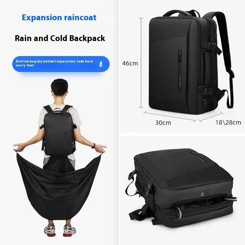 mark ryden 17 pouces sac à dos pour ordinateur portable imperméable homme sac usb recharge multicouche espace voyage homme sac anti-vol mochila