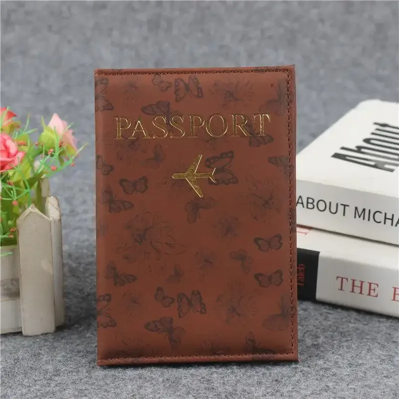 housse de passeport en cuir pu pour hommes et femmes, organisateur, porte-cartes de protection, couvertures de documents d'identité, étui de passeport de voyage, 1 pièce【smq】
