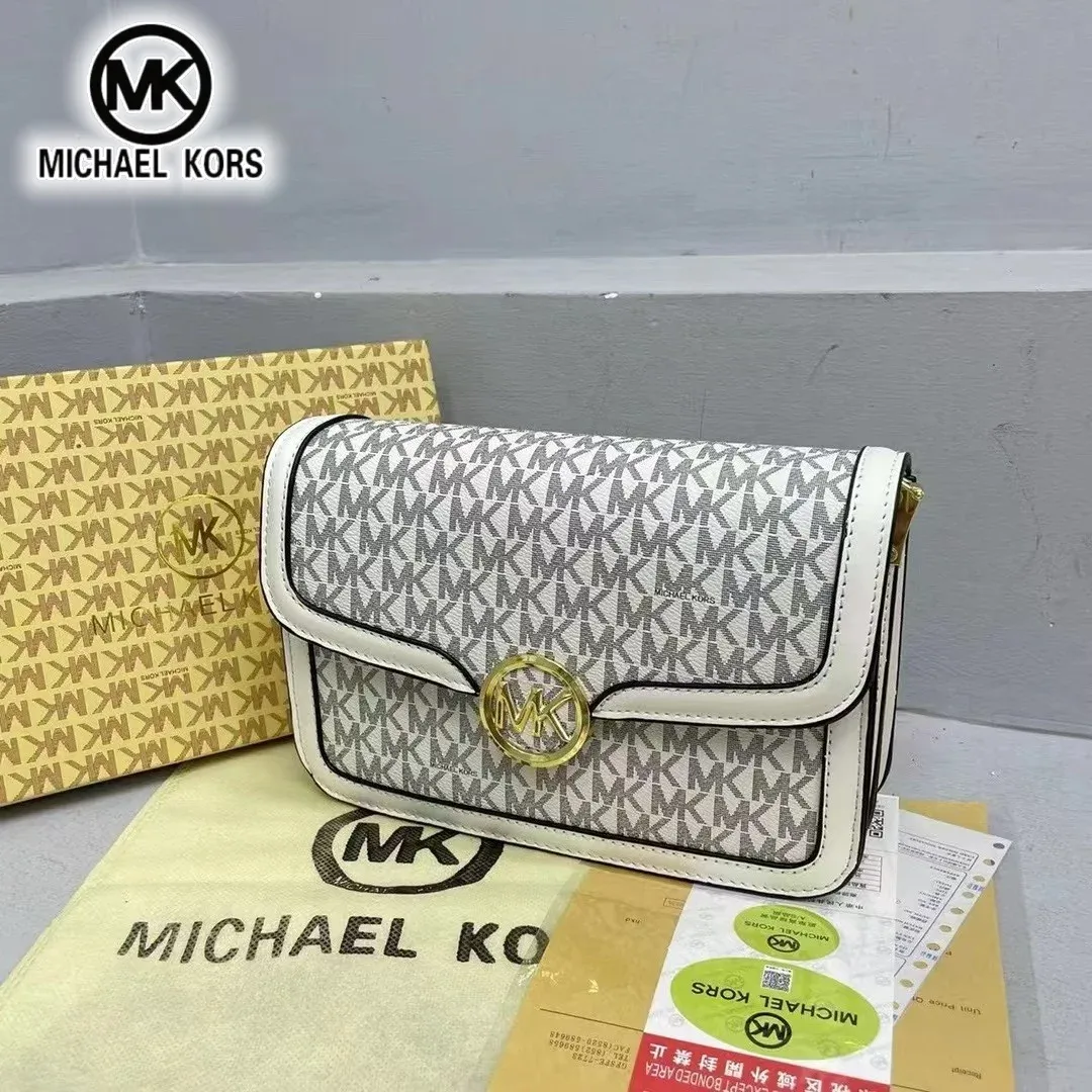 sac à main michael kors pour femme, sac de voyage classique à motif floral et lettres, sac à bandoulière décontracté mk pour filles