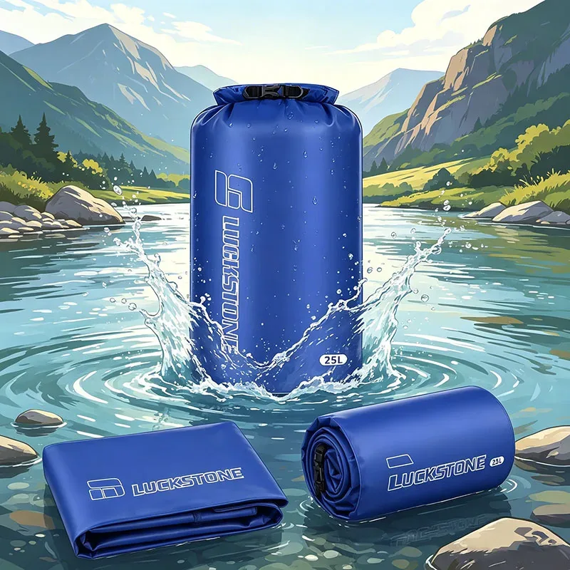 Sac étanche ultraléger pour activités nautiques, séparation eau-terre, sac de rangement pour équipement de natation, bateau, kayak, canoë 3L-15L-75L