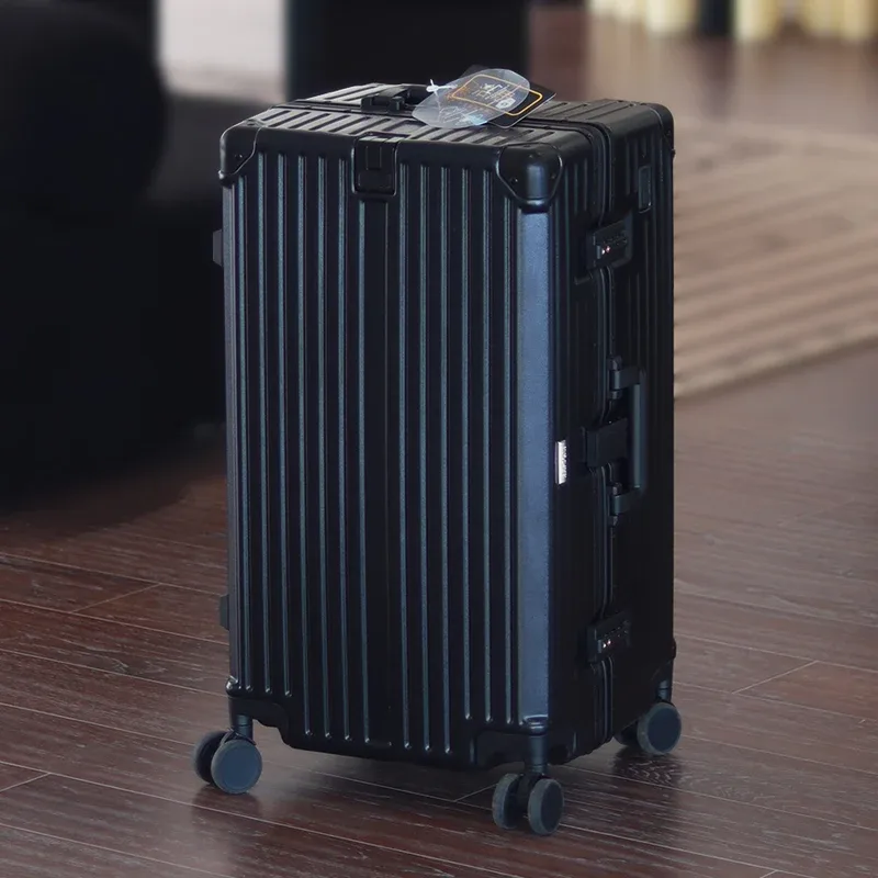 valise de grande capacité 30-36 pouces, 26 bagages à cadre en aluminium, abs épais + boîtier de chariot pc, bagage à main de 20 pouces avec porte-gobelet