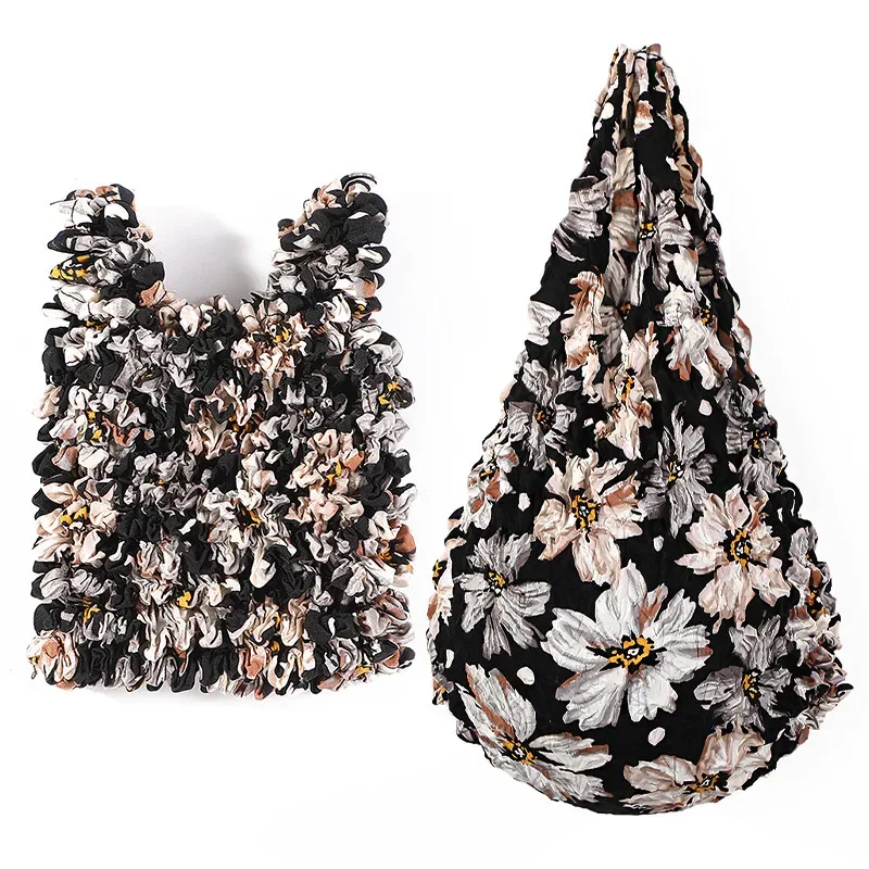 nouveau sac fourre-tout élastique réutilisable mini 1 pièce, grande capacité, sac à bandoulière portable, sac de rangement