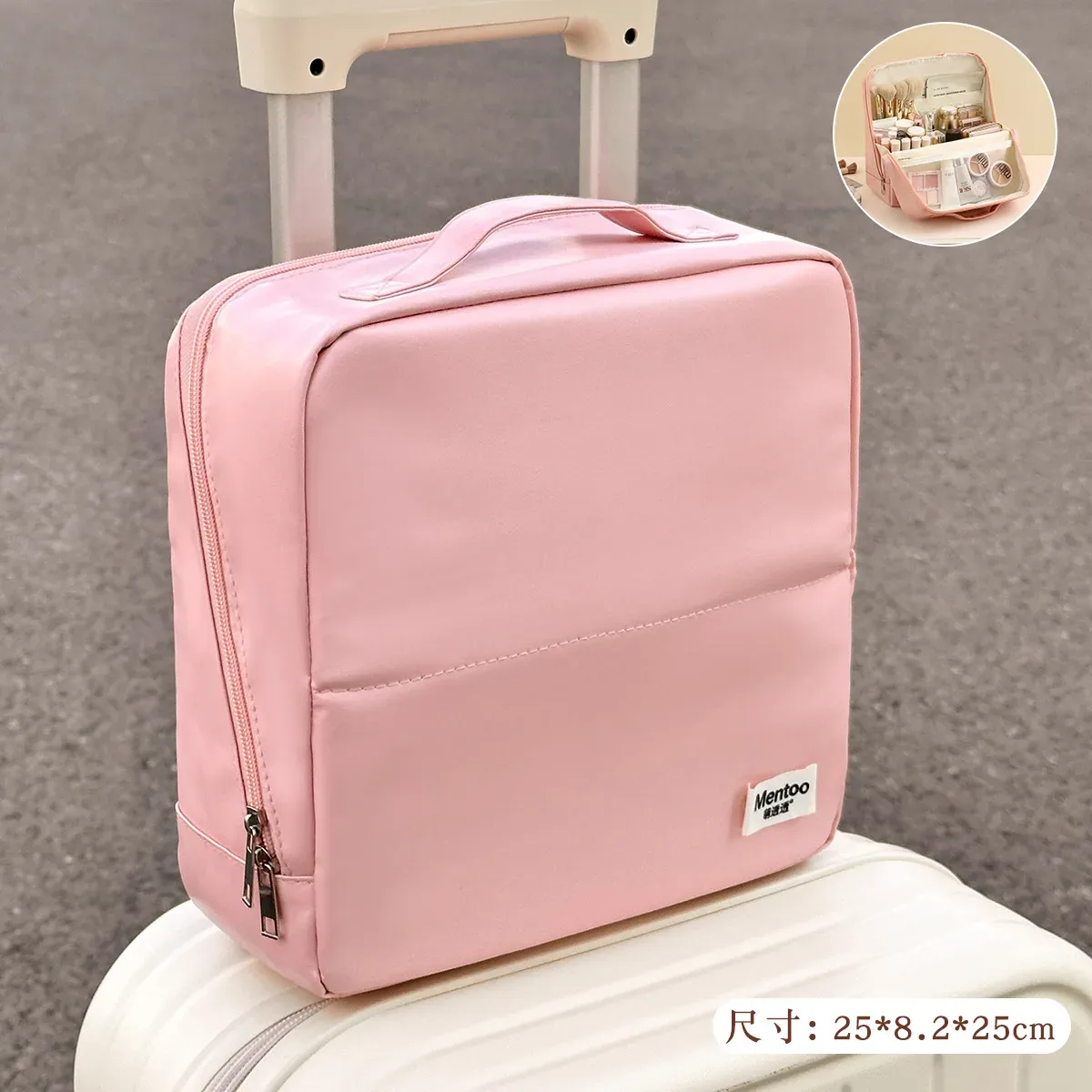 sac de maquillage étanche en pu pour voyage, sac de toilette sec et humide, sac de rangement pour cosmétiques, organisateur de grande capacité, sac à cosmétiques