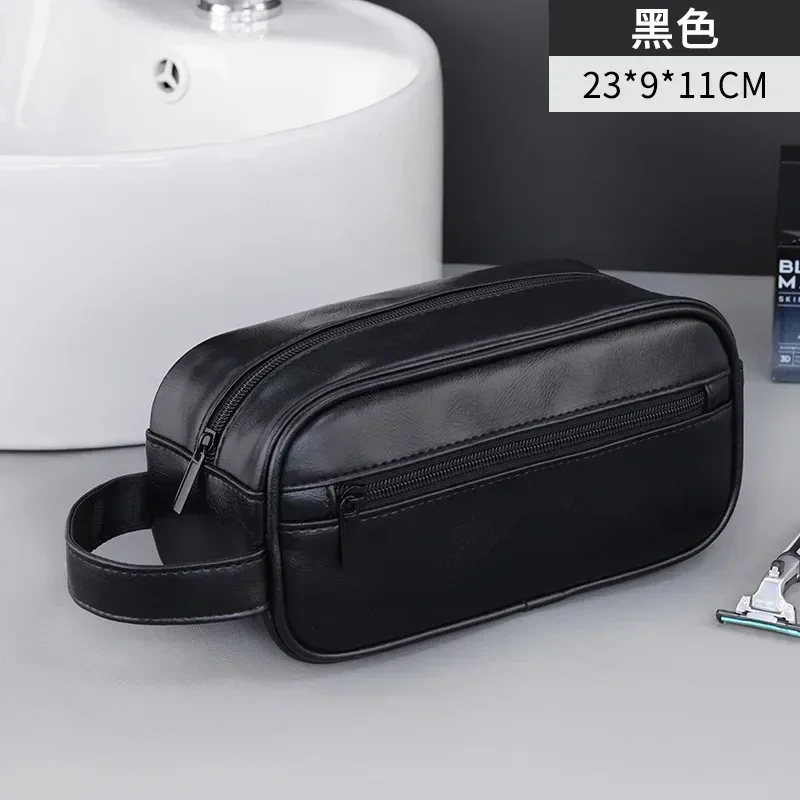 nouveau sac à cosmétiques en cuir pu pour femmes, sac de rangement portable multifonctionnel pour maquillage, sac de rangement de toilette de voyage de grande capacité