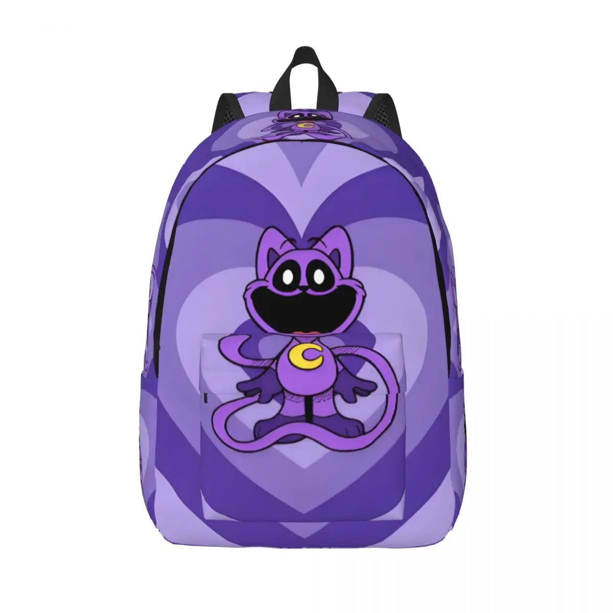 sac à dos en toile personnalisé avec impression 3d de créatures souriantes pour garçons et filles, sacs de voyage pour collège et école, sac à livres pour ordinateur portable de 15 pouces