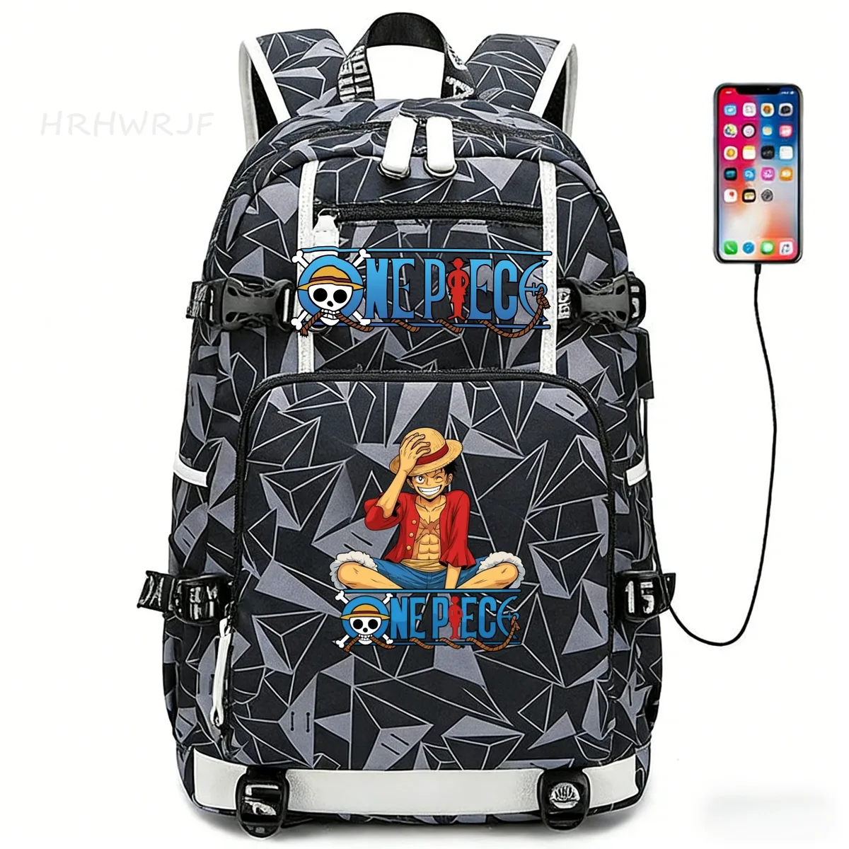 sac à dos one piece monkey d luffy pour ordinateur portable, pour adolescents, garçons et filles, léger, pour collège, lycée, grands sacs d'école pour étudiants