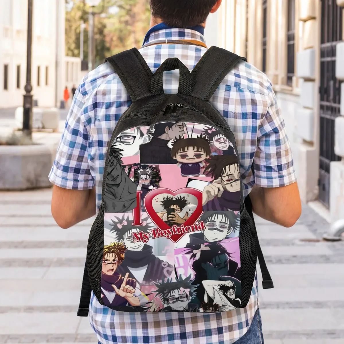 sac à dos choso pour hommes et femmes, sac à dos cool pour le lycée, le travail, le quotidien, sacs en toile kaisens anime pour l'université, durables