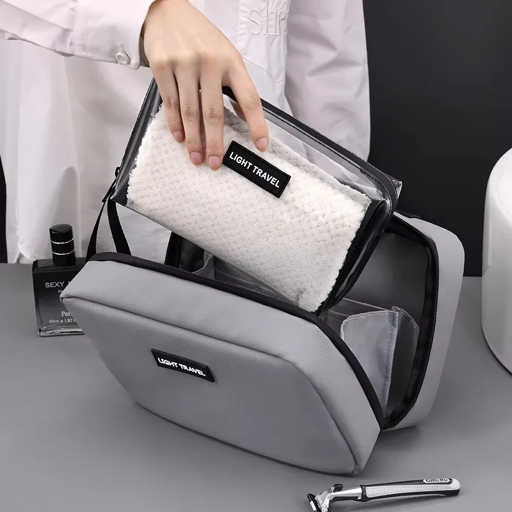 trousse de toilette suspendue de grande capacité, étanche, portable, nécessaire de voyage, trousse à cosmétiques pour hommes et femmes, pochette de lavage de beauté