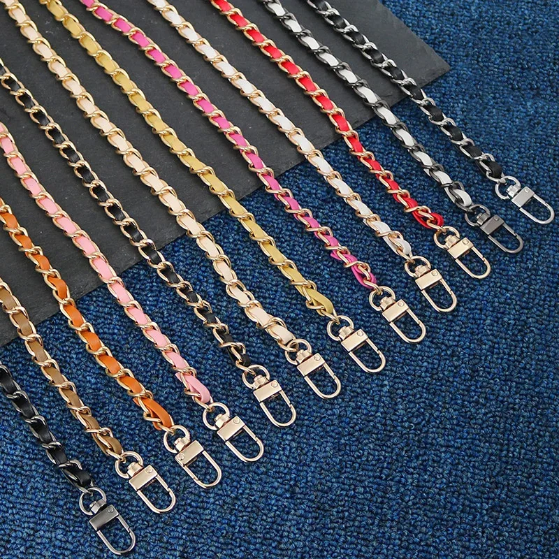 chaîne de sac multicolore, accessoires or argent pour femmes, chaîne de sac à bandoulière en métal, sangle de chaîne de sac à bandoulière, chaîne de ceinture pour sac à main
