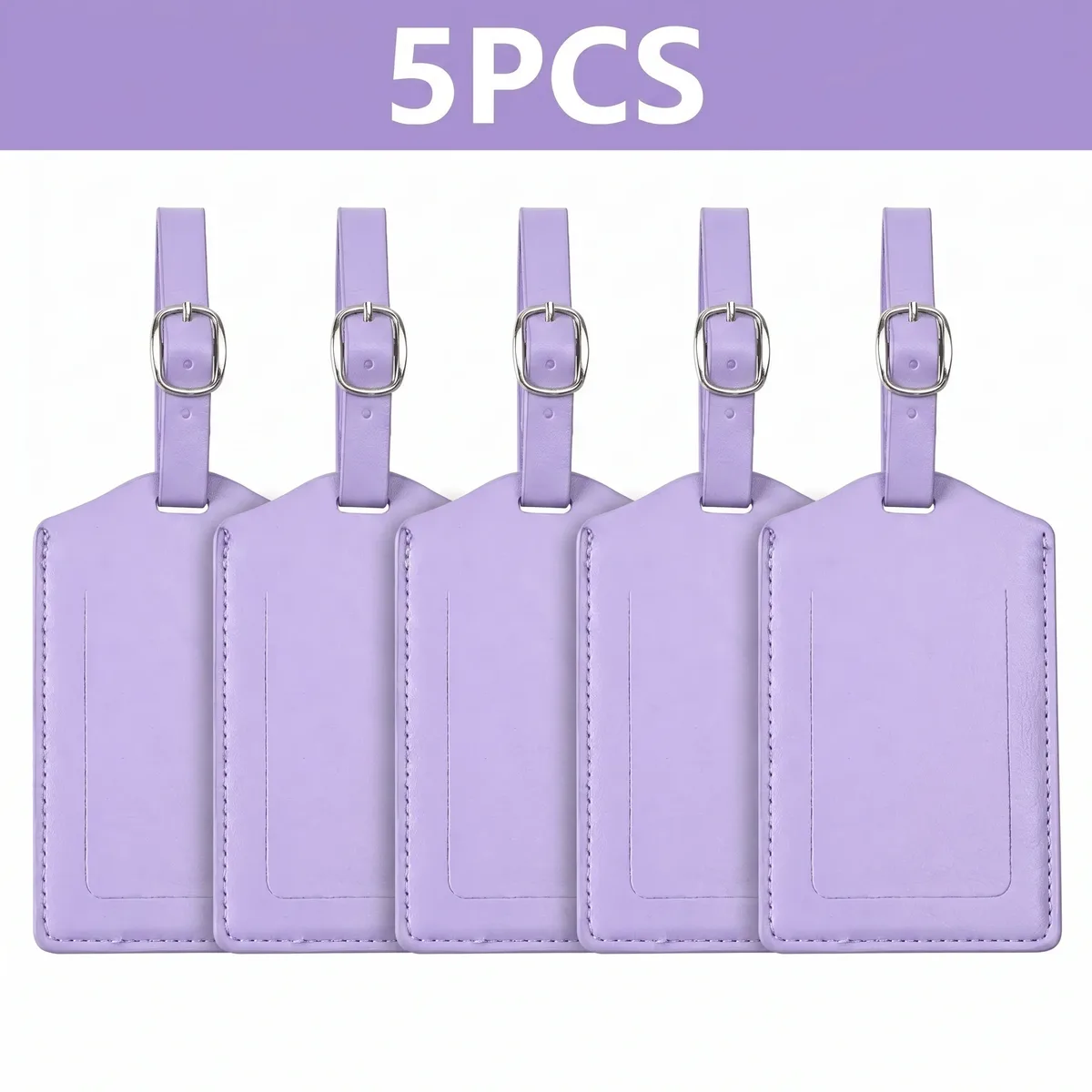 pomelo best – lot de 3/5/8 étiquettes de bagage en cuir pu pour la confidentialité, accessoires de voyage pour hommes et femmes