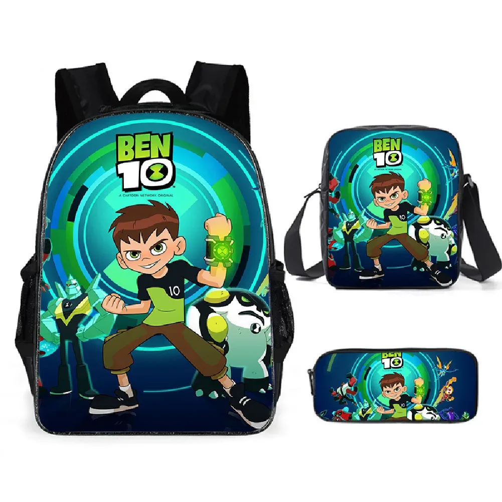 sac à dos hacker pour adolescents ben 10, sac à dos pour étudiants, sac à dos de dessin animé, sac à bandoulière pour stylos