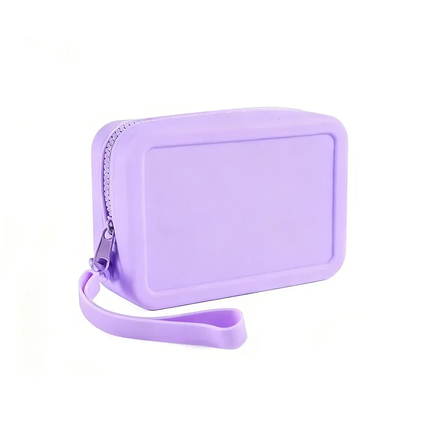 trousse de maquillage de voyage en silicone souple, adaptée aux cosmétiques et articles de toilette, réutilisable, facile à nettoyer, idéale pour les voyages