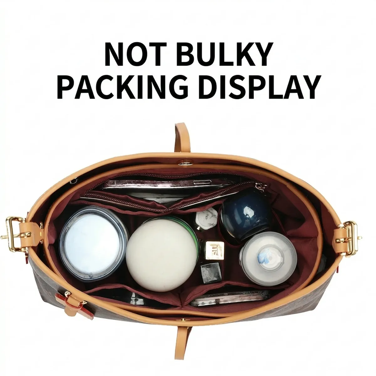 organisateur de sac en nylon pour lv carryall pm mm – support de rangement durable et élégant pour sacs, accessoires de modification intérieure