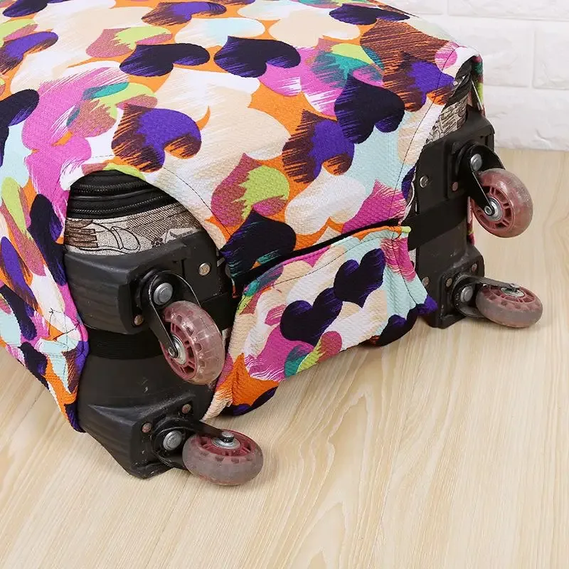 housse de protection pour bagages, imprimé multicolore, pour botte de bagage de 18 à 28 pouces, prévention des rayures, accessoire de voyage