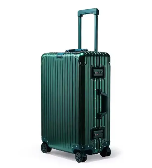 100% valise en aluminium cabine 20/22/24/26/29 pouces alliage de magnésium bagage à main mot de passe boîte tsa serrure métal dur boîtier de chariot
