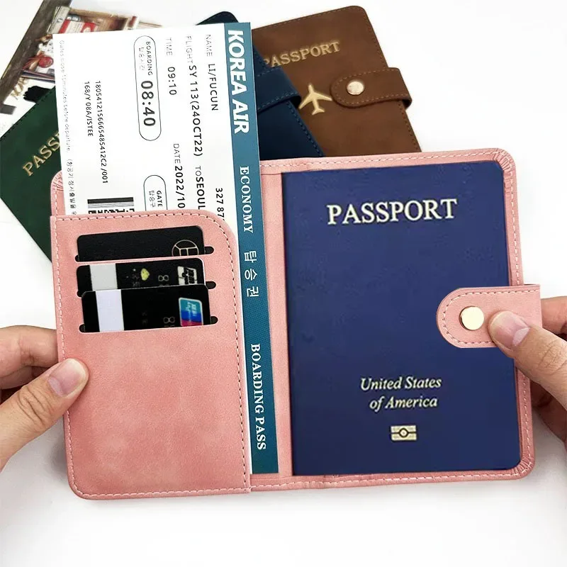 porte-passeport pour voyage essentials, étui portefeuille pour accessoires de voyage, porte-livres de passeport pour femmes/hommes