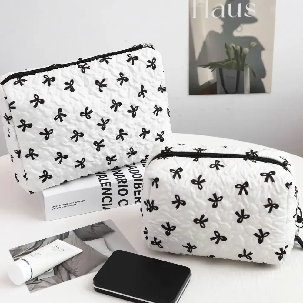 sac à cosmétiques imprimé grande capacité, rangement de documents roses, pochette de maquillage en poudre, sac de voyage, mode, bow107