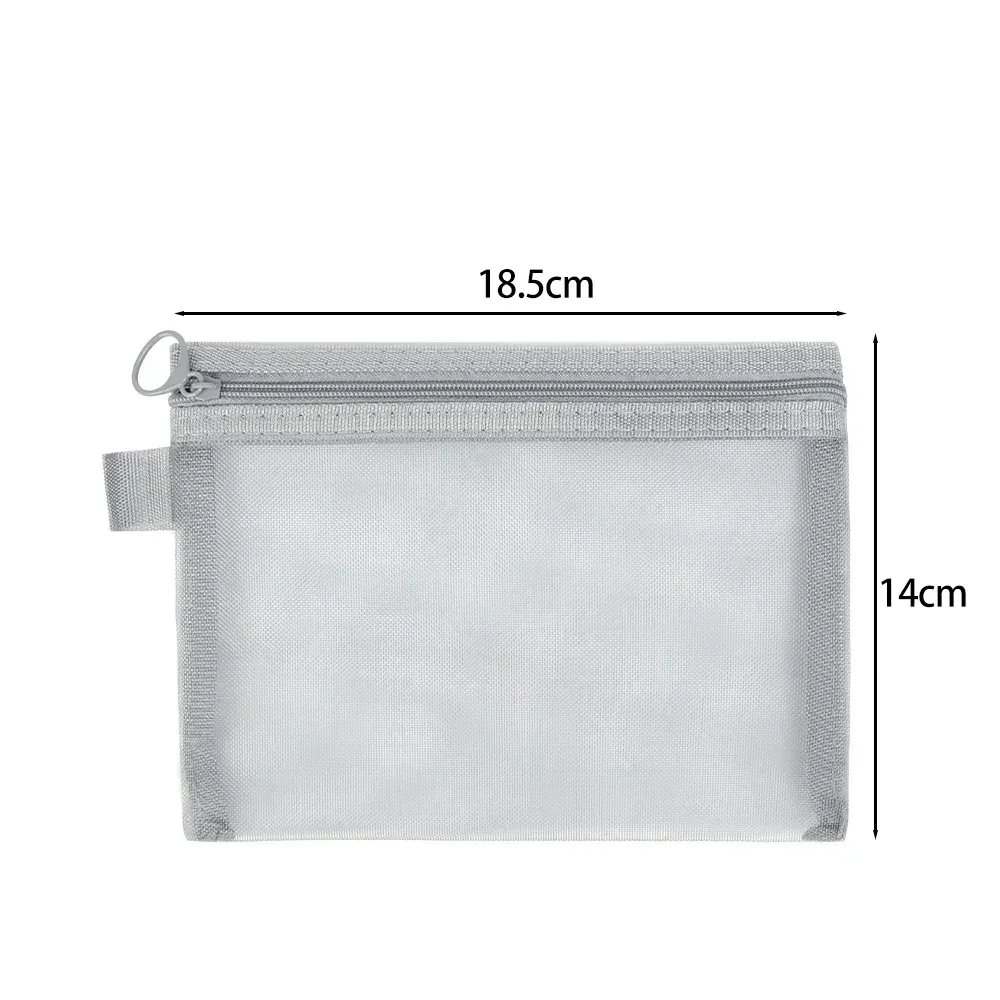 sacs à cosmétiques transparents en maille, petit grand sac de maquillage noir, étui de rangement de toilette de voyage portable, pochette de rangement de rouge à lèvres 1/3 pièces