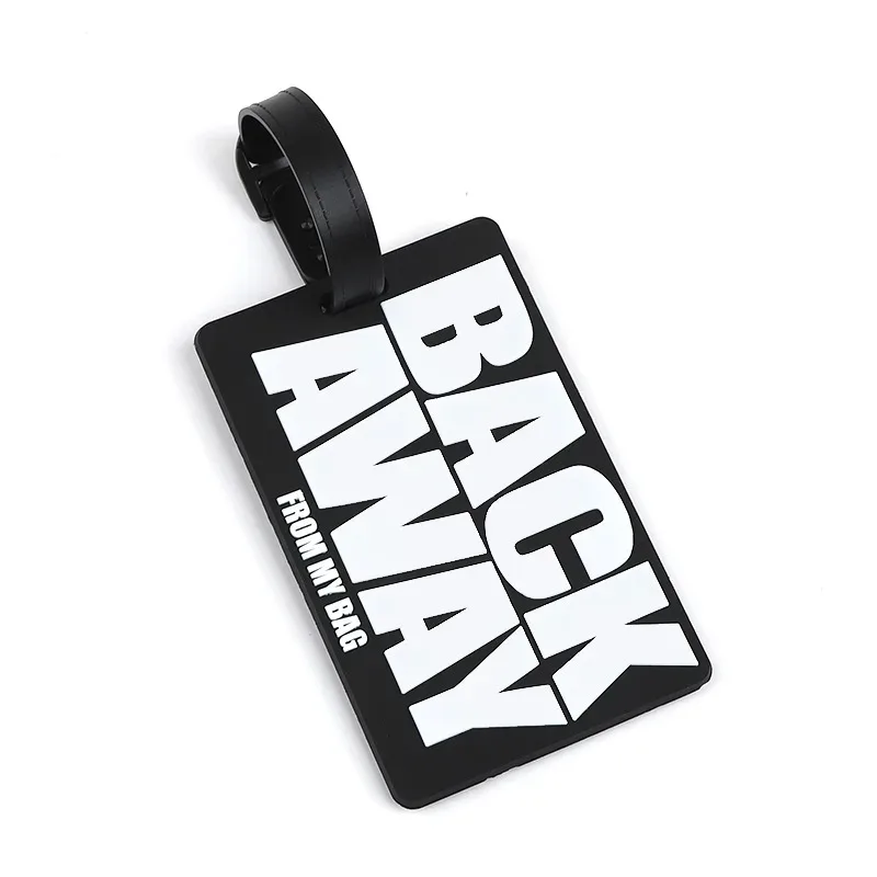 étiquette de bagage en pvc avec animaux de dessin animé, 1 pièce, pour femmes et hommes, accessoires de voyage de vacances, étiquettes de valise, nom, identification, adresse, étiquettes de bagage de voyage