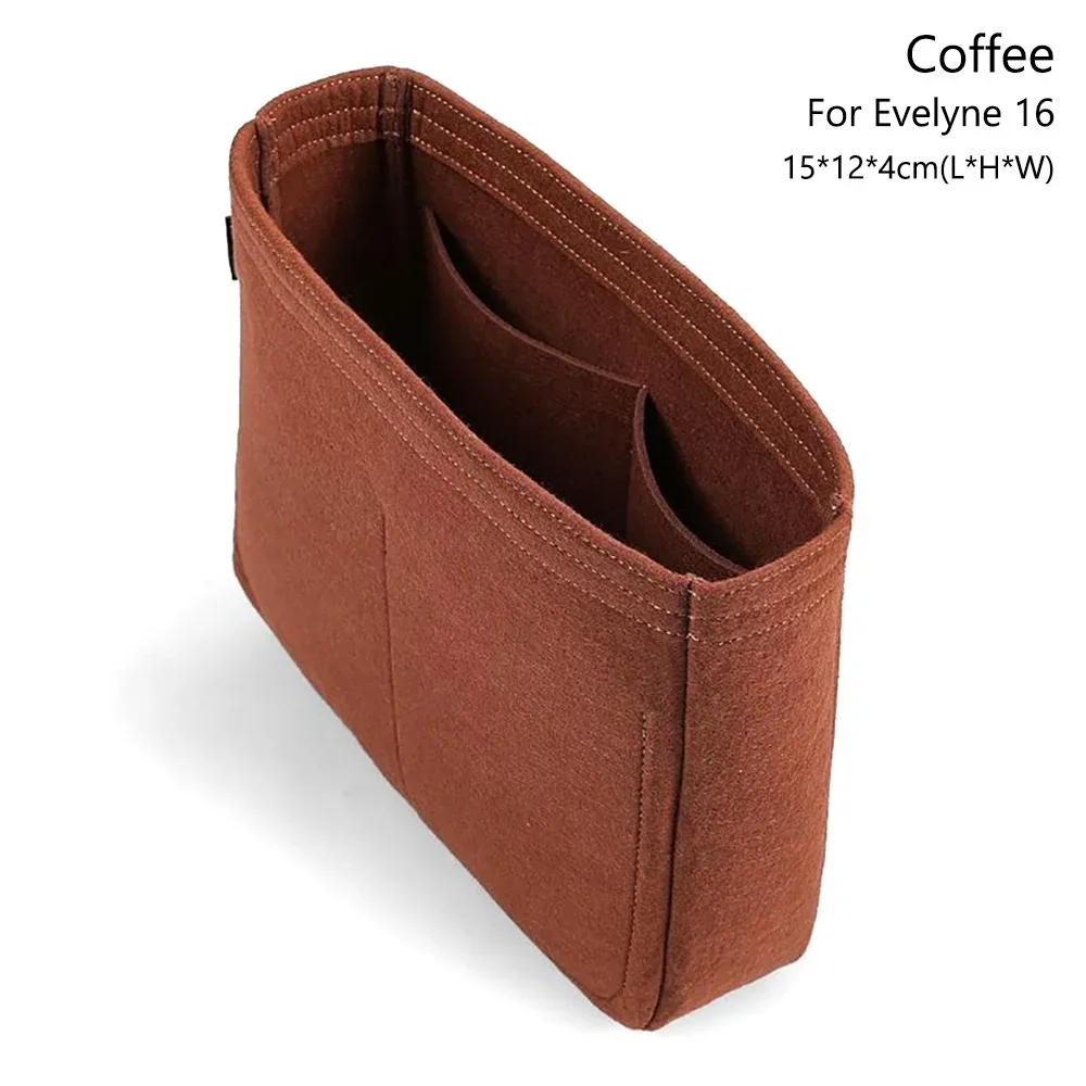 sac à main en feutre, sac d'insertion, sac de rangement, sac interne, sac de support portable, organisateur pour evelyne 16/29/33