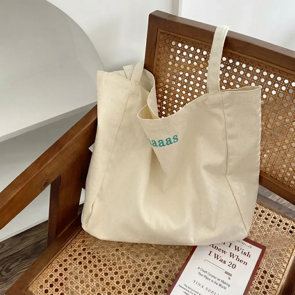 sac en toile de haute qualité, sac de courses réutilisable, sacs à bandoulière pour femmes, sac fourre-tout simple et décontracté pour usage quotidien, sac à main pliable portable