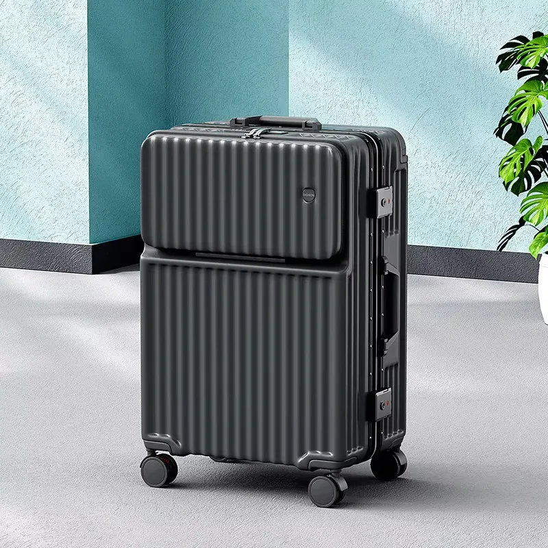 klqdzms valise de cabine multifonctionnelle à ouverture frontale 20/22/24/26 pouces avec compartiment pour ordinateur portable pour femme