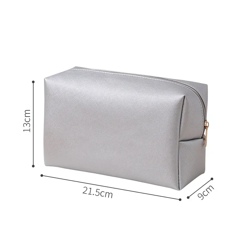 trousse de maquillage grande capacité en cuir pu pour femme, organisateur cosmétique imperméable, sac de toilette de voyage avec sangle de transport pour dames