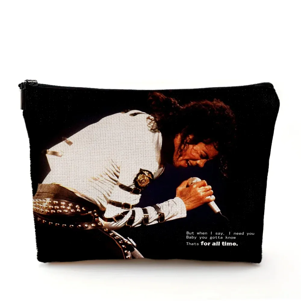 super star michael jackson sac cosmétique double impression sacs de maquillage femmes sac à main de mariage dame organisateur de voyage portefeuille enfant