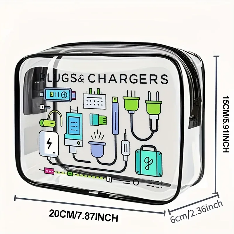 sac à main transparent décontracté, adapté aux hommes et aux femmes, peut être utilisé comme trousse de maquillage, trousse de toilette, sac de rangement et autres petits sacs.
