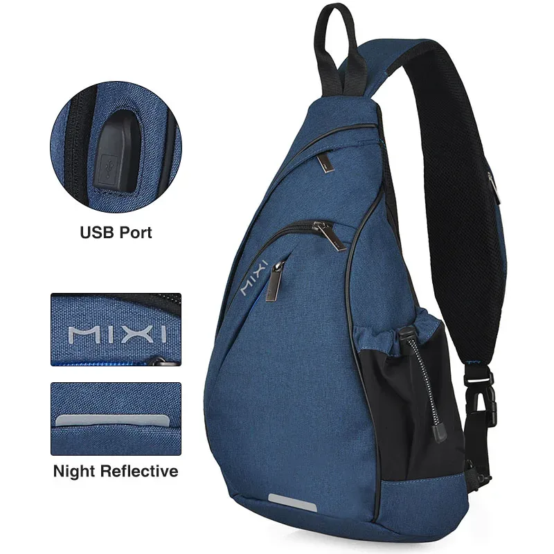 mixi hommes fronde sac à dos un sac à bandoulière garçons étudiant sacs d'école université travail voyage polyvalent 2020 mode nouveau design m5225